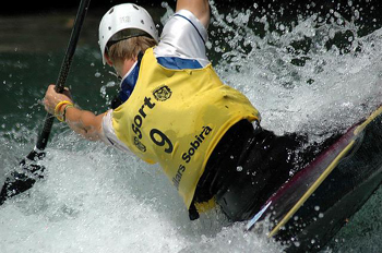 This photo of a kayaker shooting the rapids - an extreme sport - was taken by an unknown photographer.